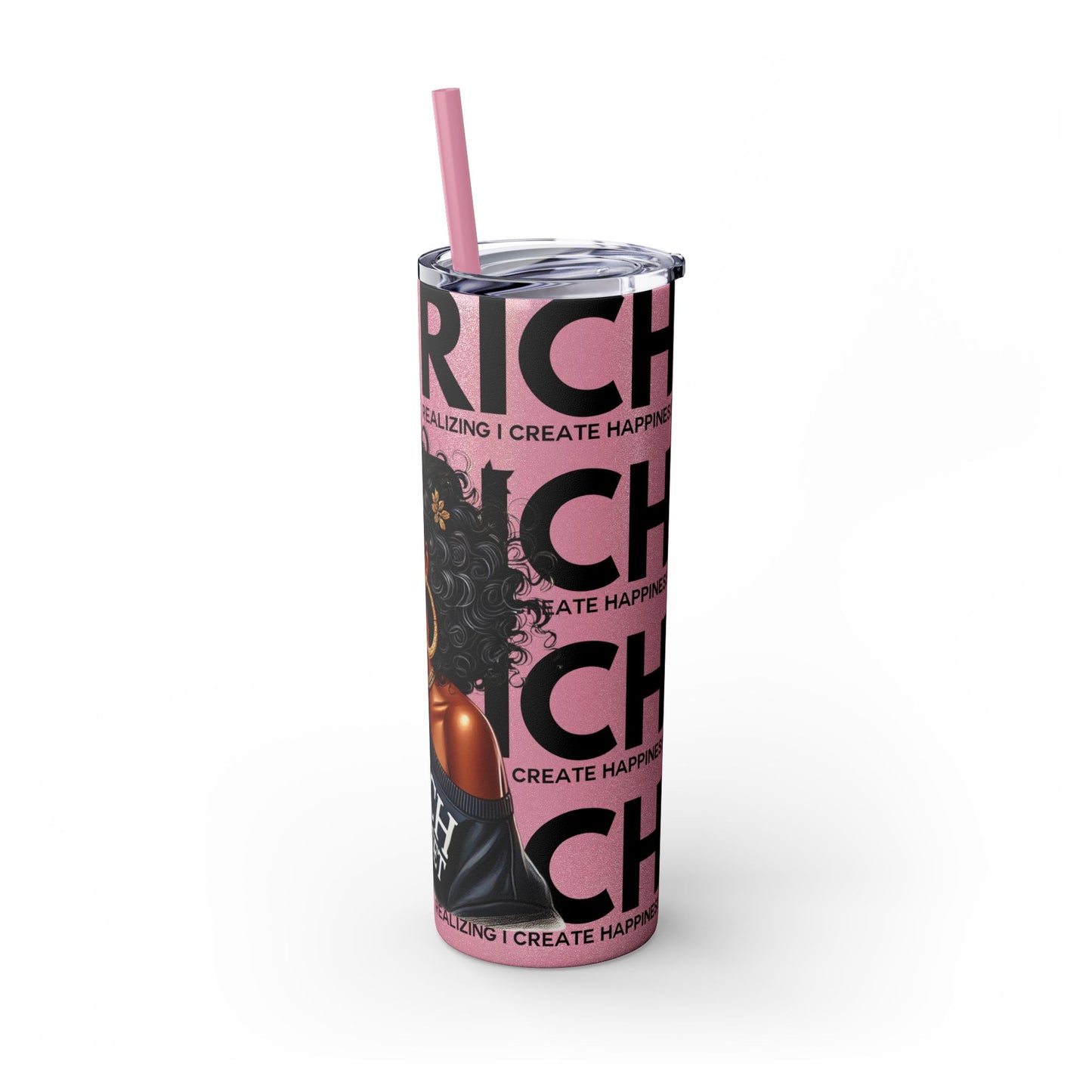 Rich Mindset Woman Skinny Tumbler