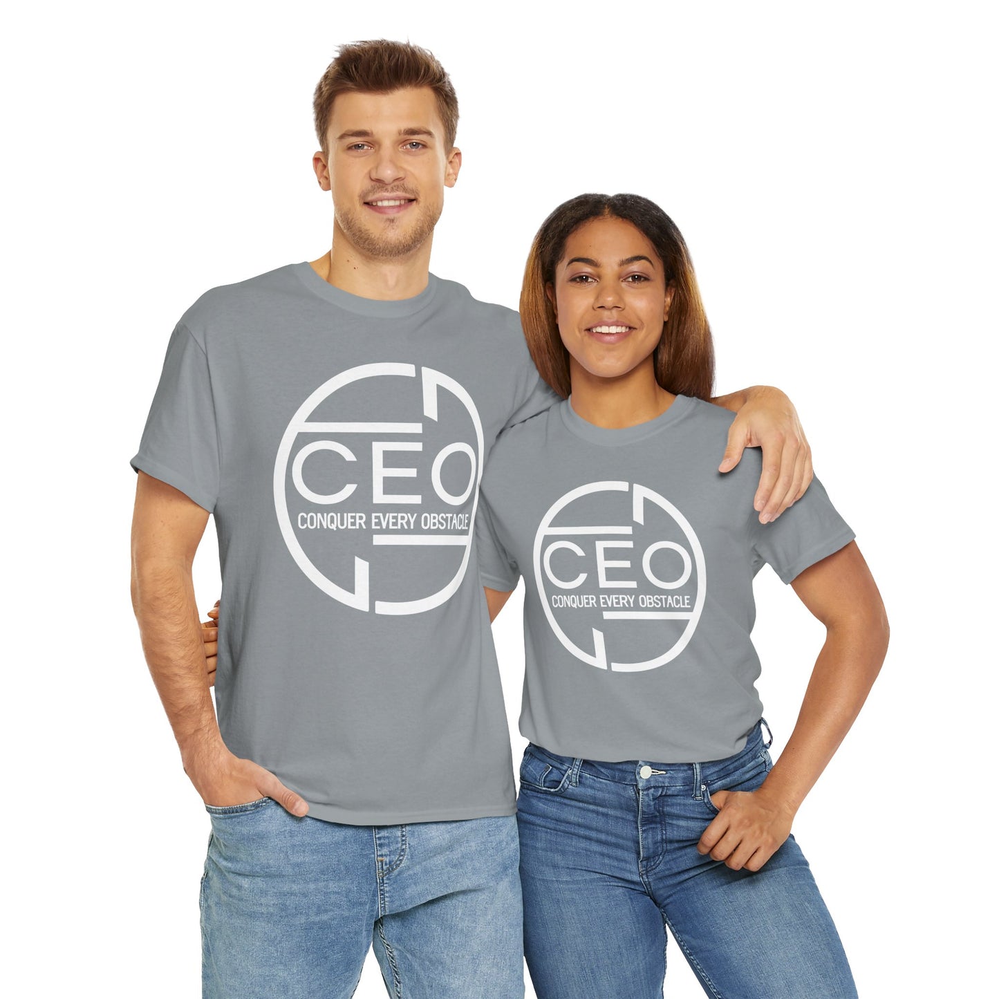 CEO Heavy Cotton Unisex Tee - Conquer Every Obstacle