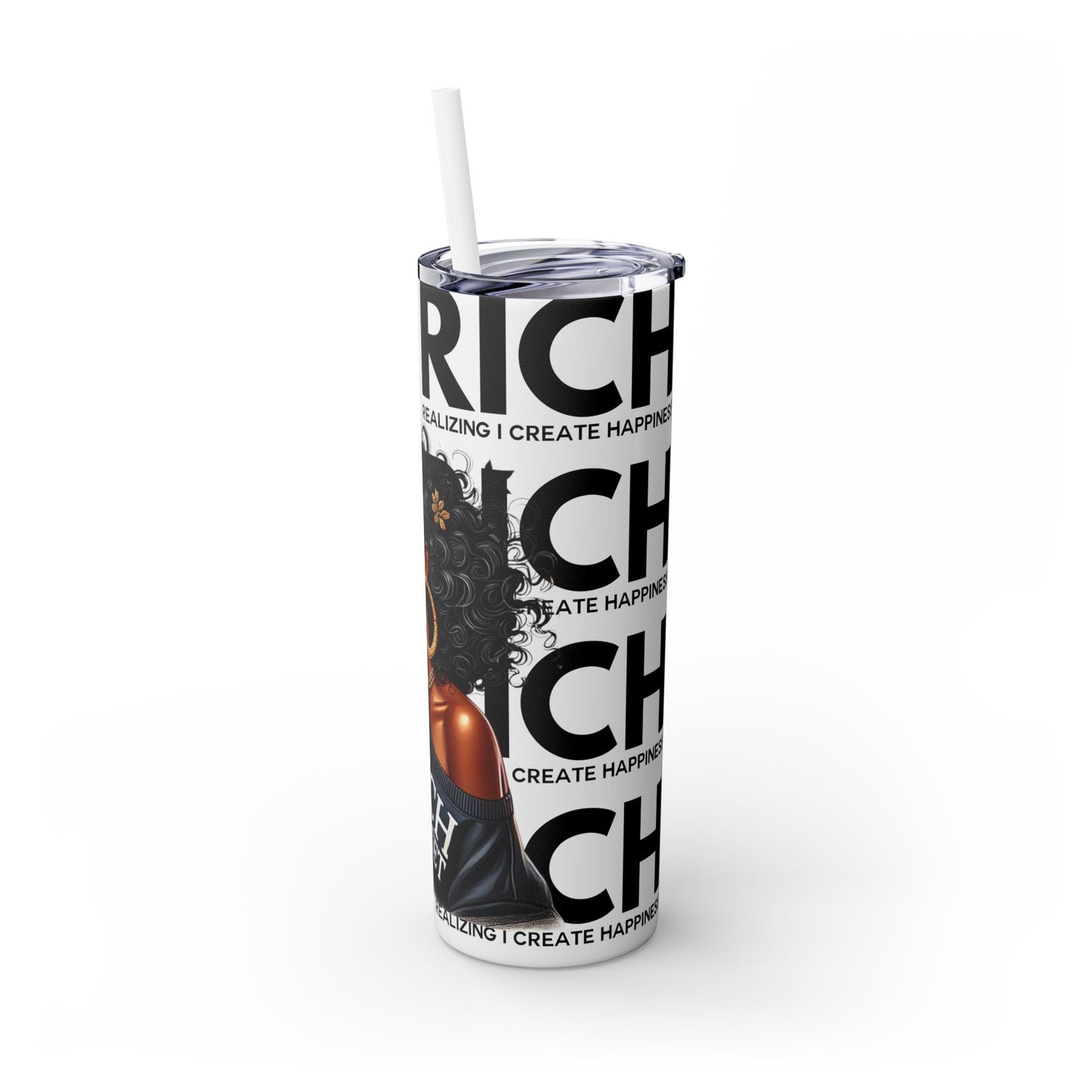 Rich Mindset Woman Skinny Tumbler
