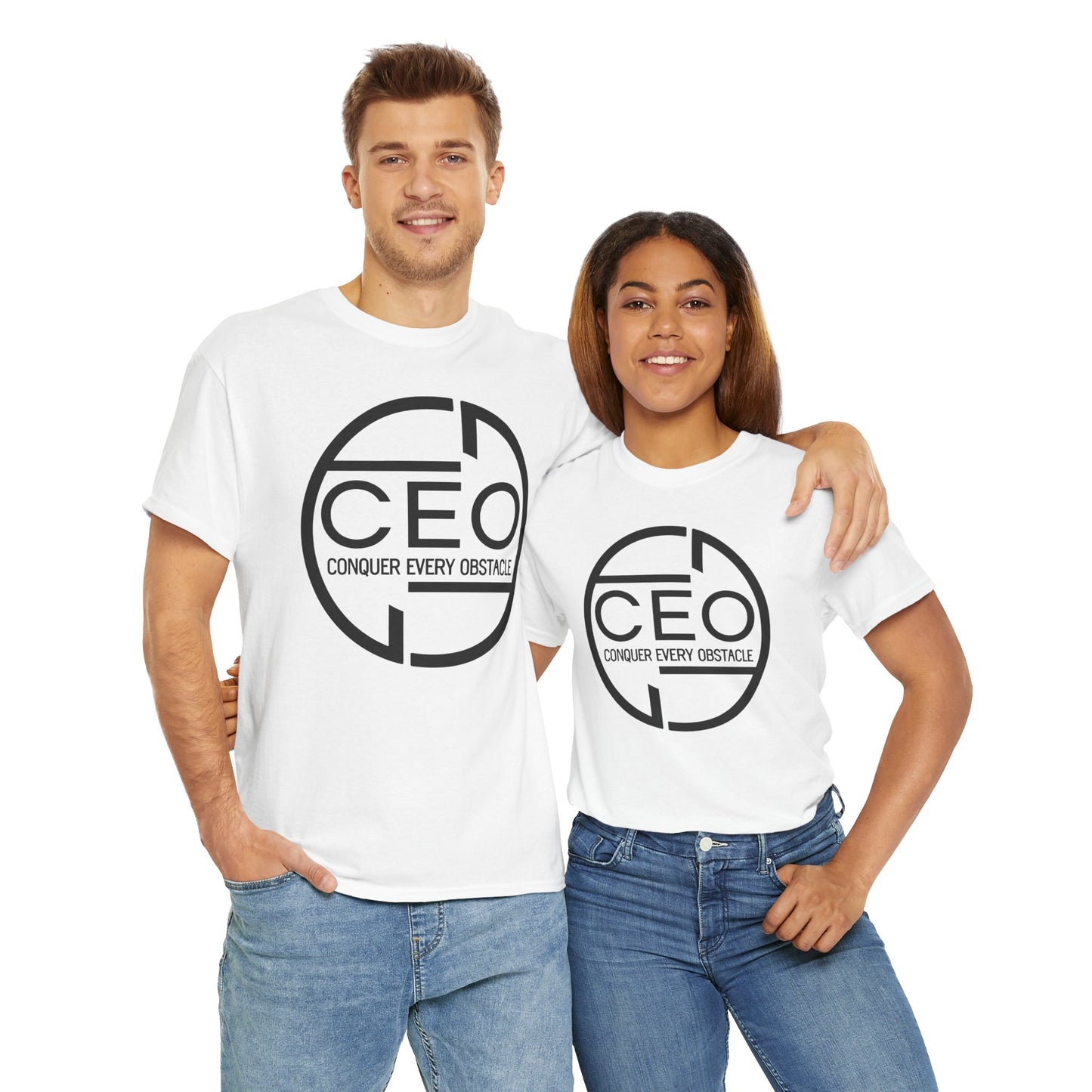 CEO Heavy Cotton Unisex Tee - Conquer Every Obstacle