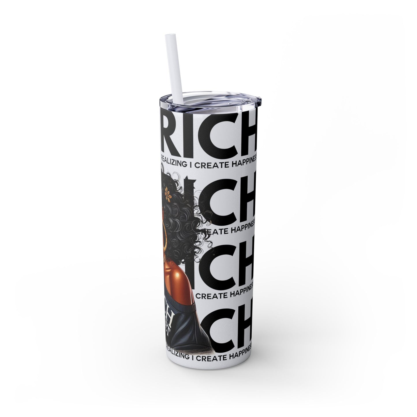 Rich Mindset Woman Skinny Tumbler