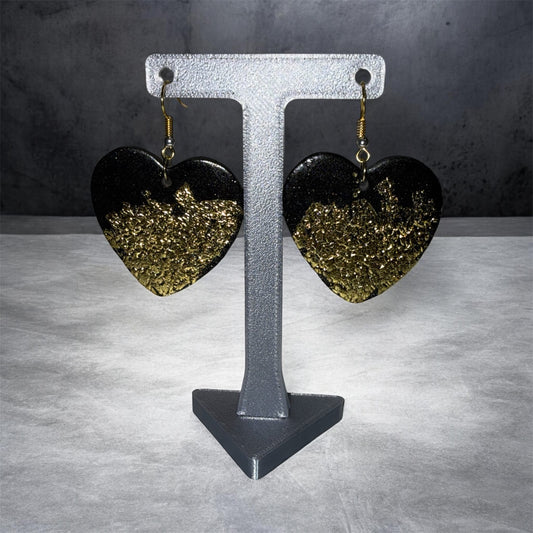 Gilded Midnight Heart Drops