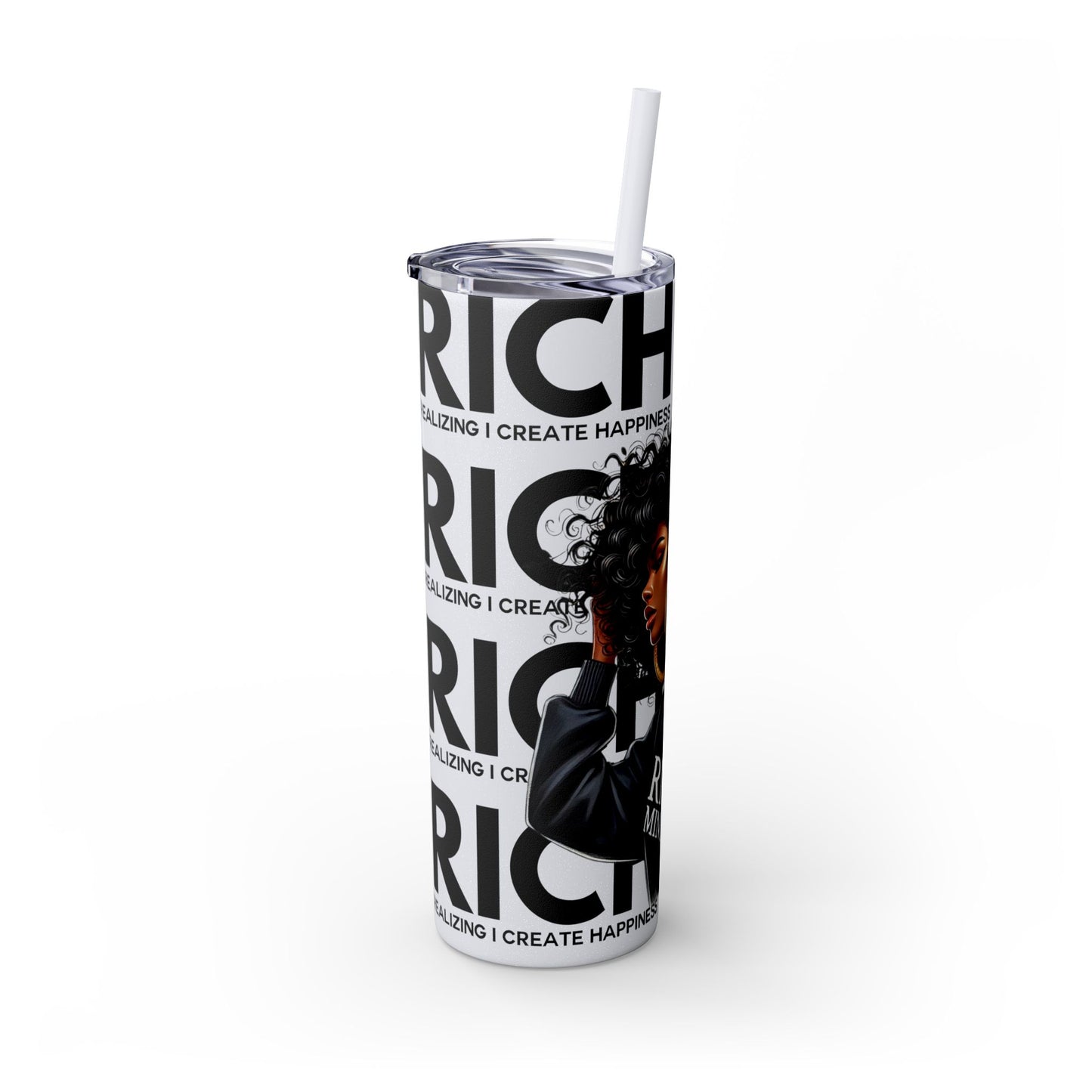 Rich Mindset Woman Skinny Tumbler