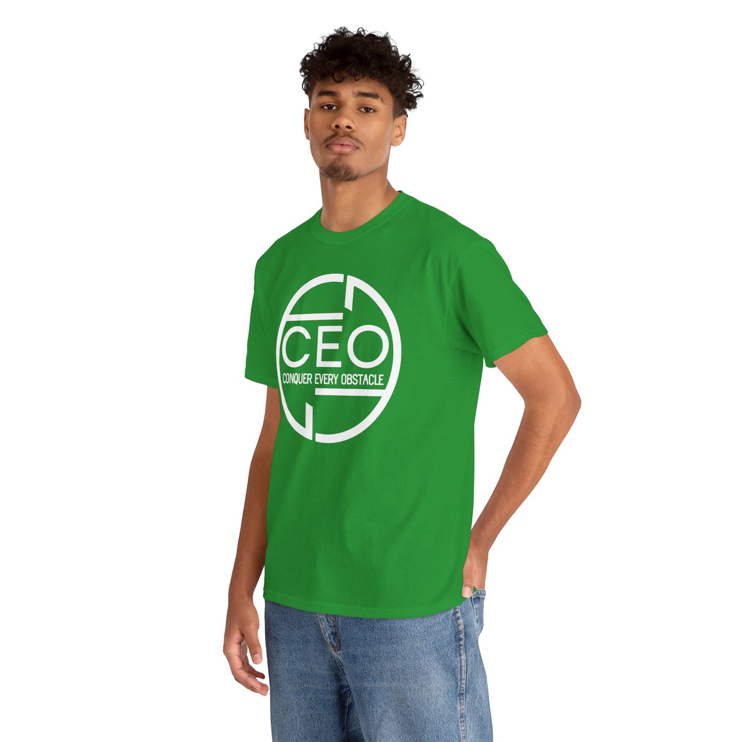 CEO Heavy Cotton Unisex Tee - Conquer Every Obstacle