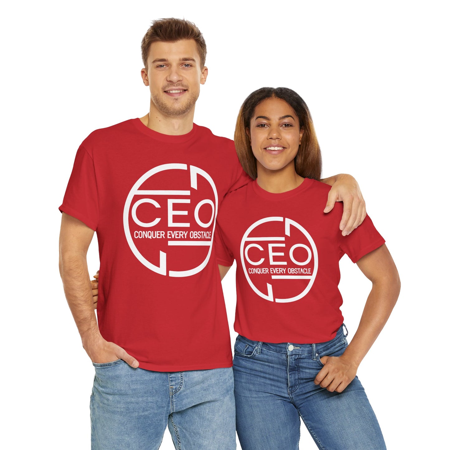 CEO Heavy Cotton Unisex Tee - Conquer Every Obstacle