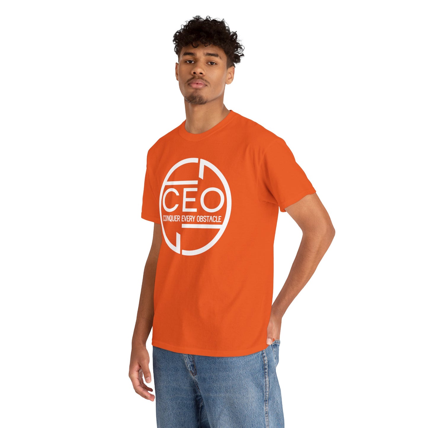 CEO Heavy Cotton Unisex Tee - Conquer Every Obstacle