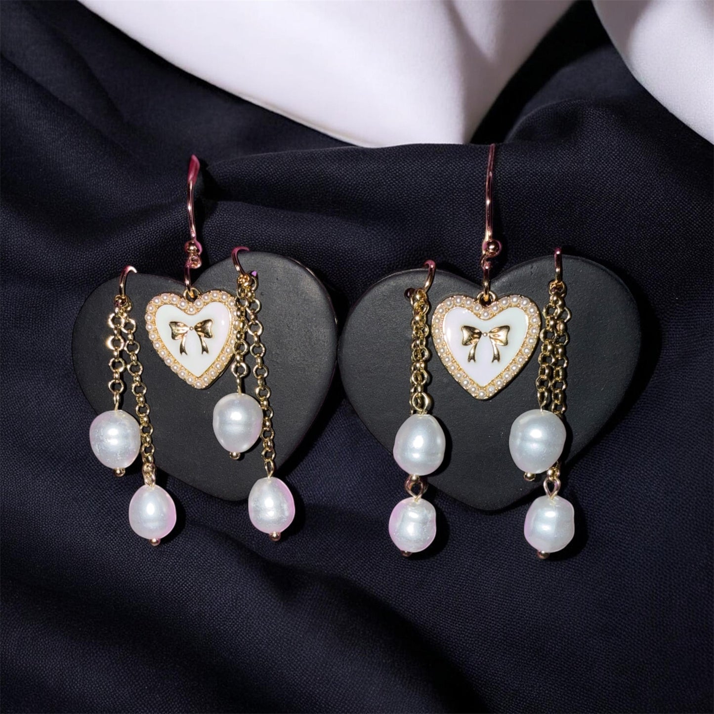Noir Heirloom Heart Drops