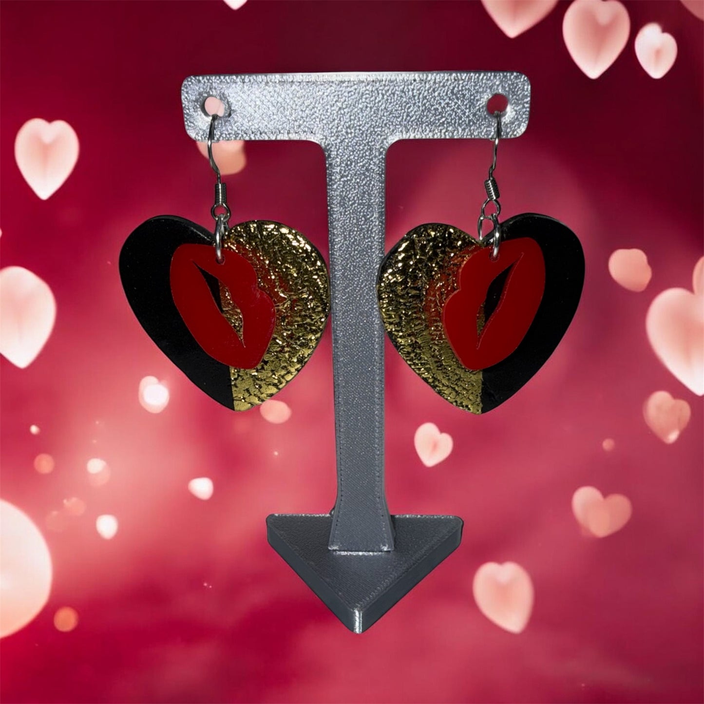 Gilded Kiss Heart Drops