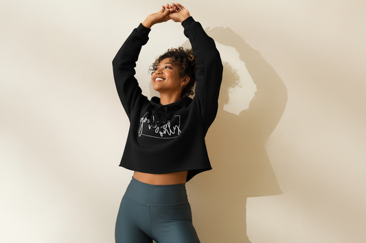 Good Vibes Only Crop Hoodie (W)
