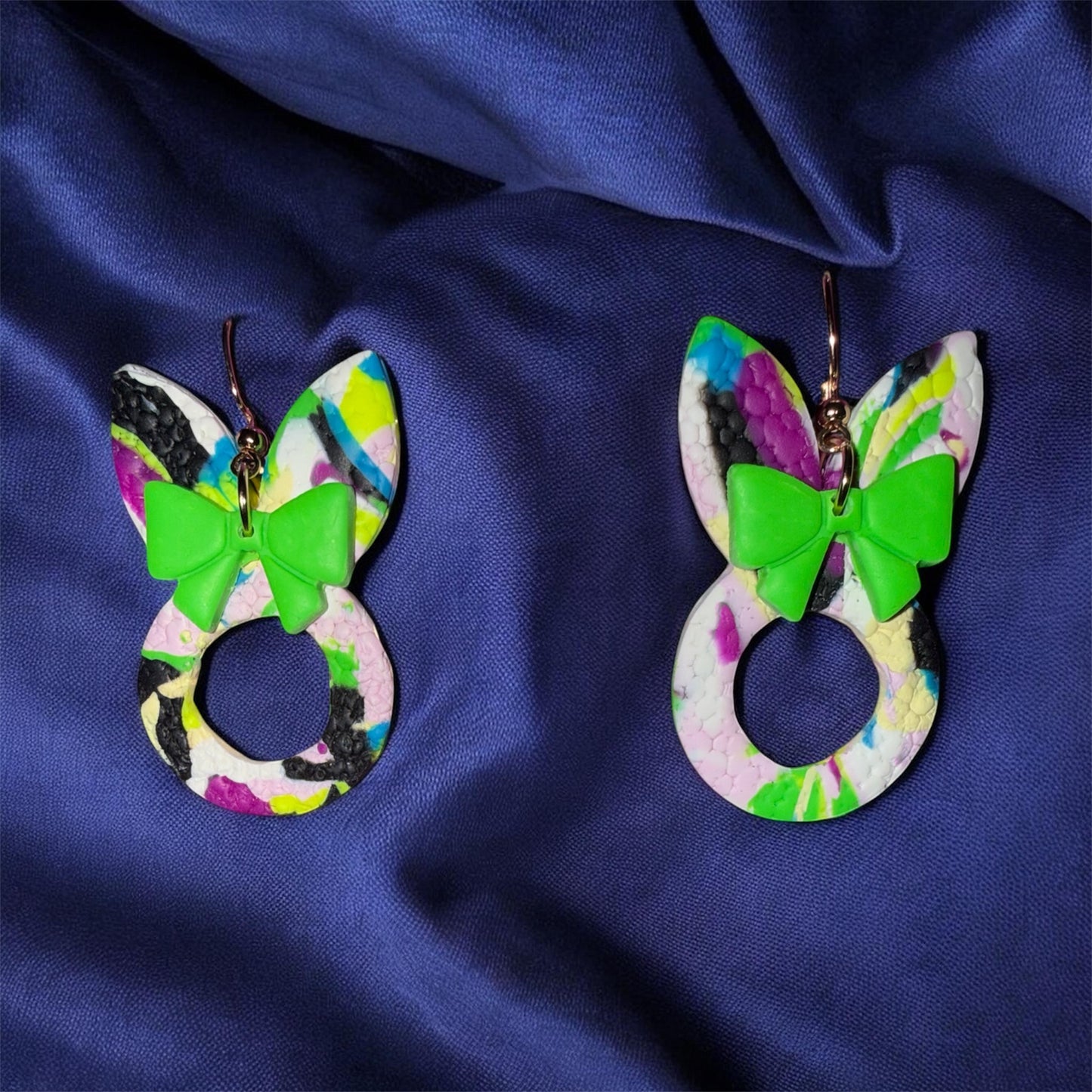 Neon Splash Bunny Hoops