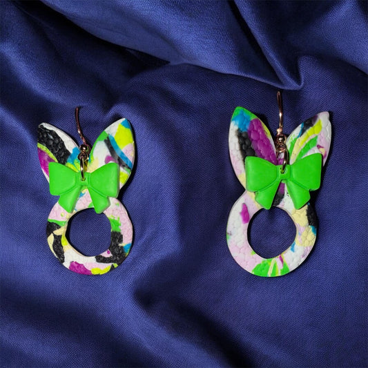 Neon Splash Bunny Hoops