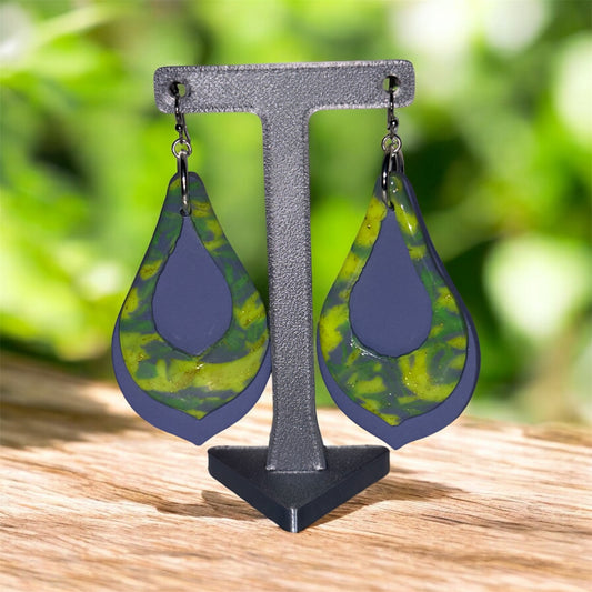 Neon Moss Teardrop Statements