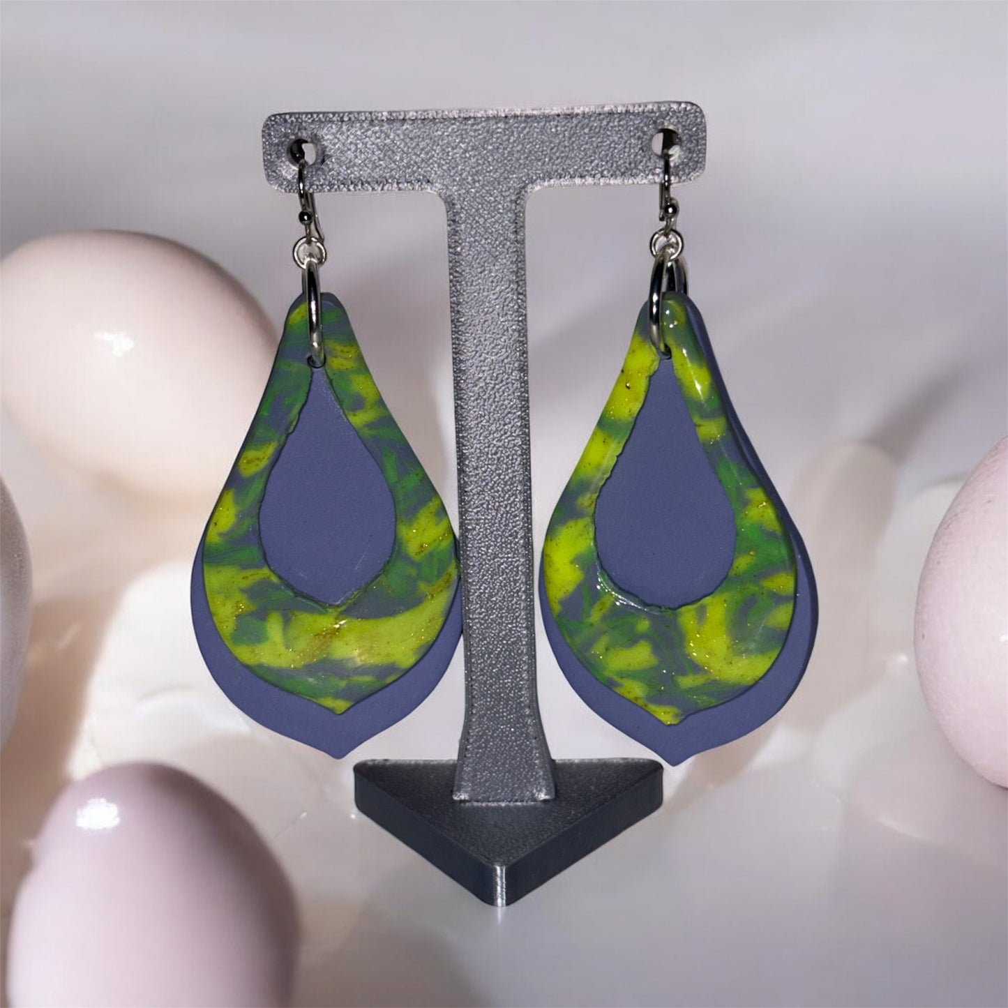 Neon Moss Teardrop Statements