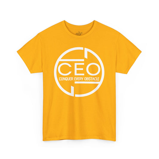 CEO Heavy Cotton Unisex Tee - Conquer Every Obstacle