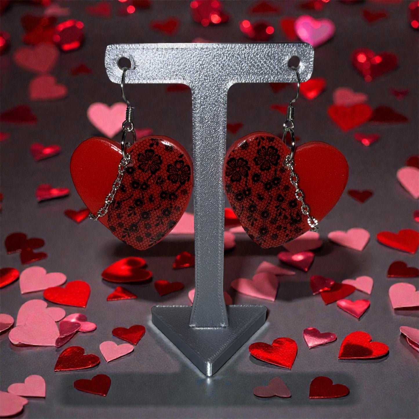 Scarlet Lace Cascade Drops