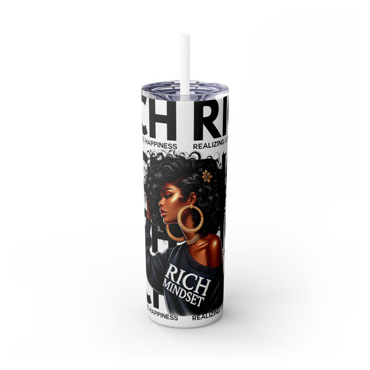 Rich Mindset Woman Skinny Tumbler