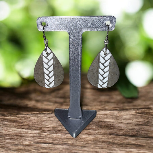 Ivory Path – Granite Teardrop Statement Earrings