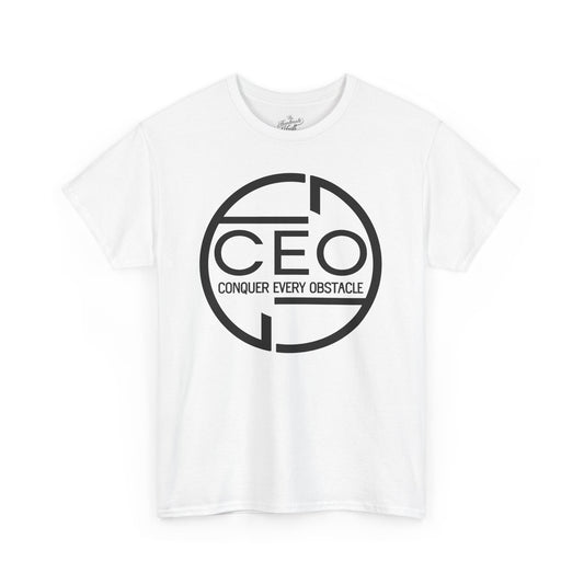 CEO Heavy Cotton Unisex Tee - Conquer Every Obstacle