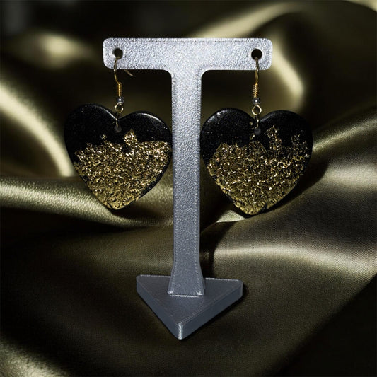 Gilded Midnight Heart Drops