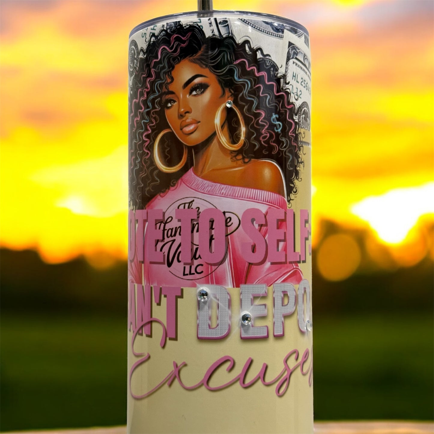 “Note to Self” Luxe Boss Babe Tumbler – 20oz