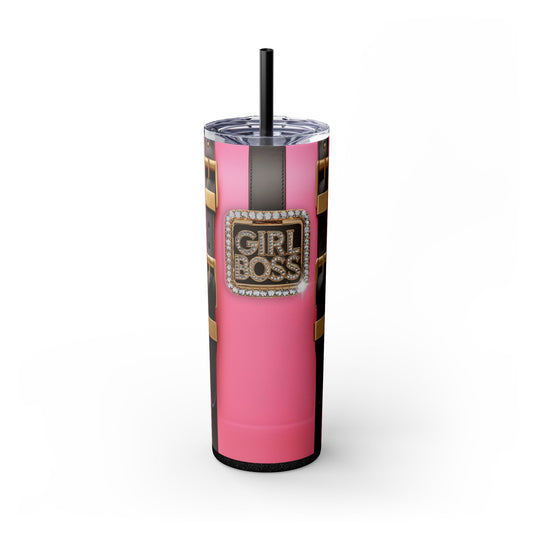 Pink GIRL BOSS Skinny Tumbler