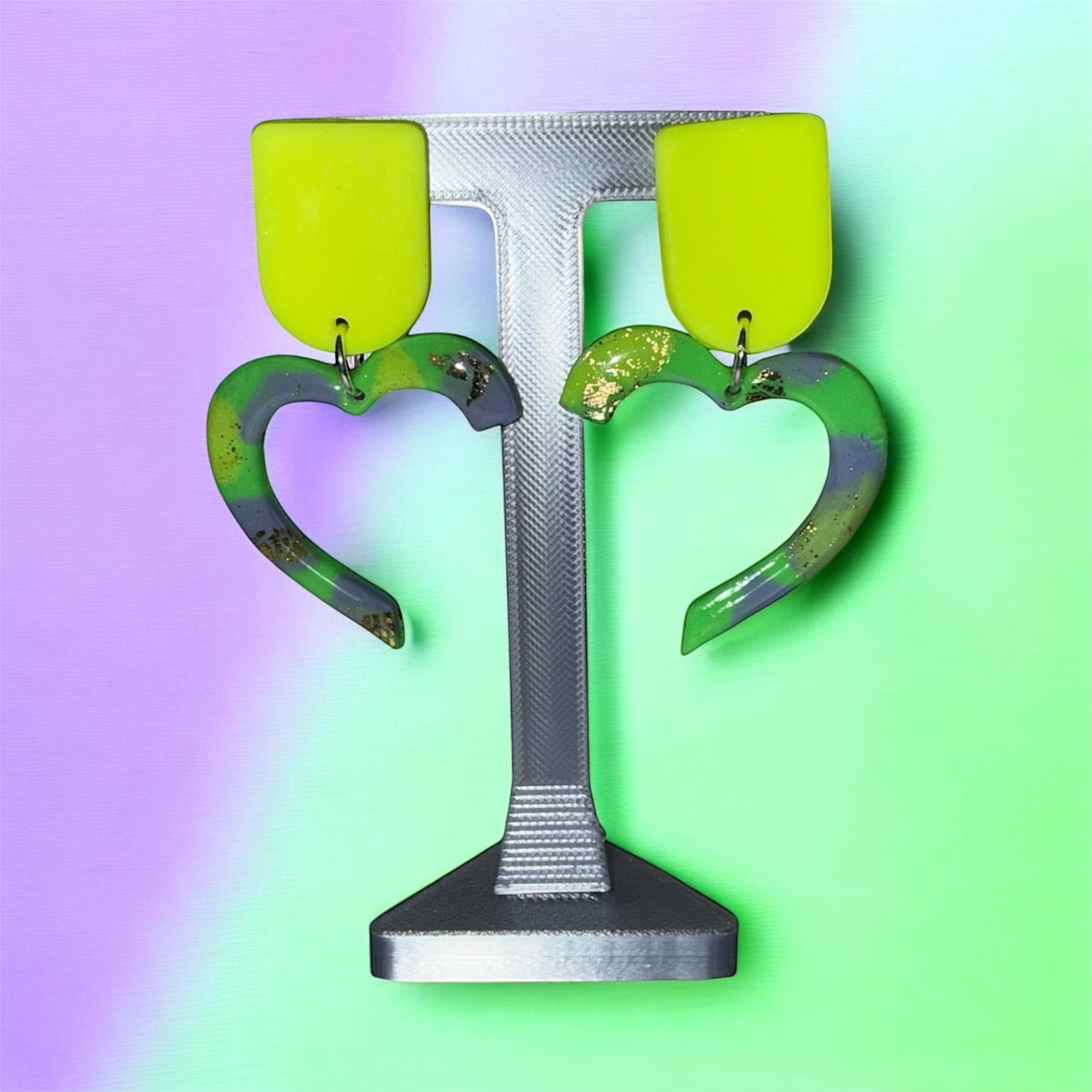 Electric Neon Heart Drops