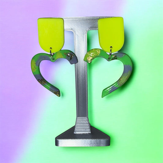Electric Neon Heart Drops