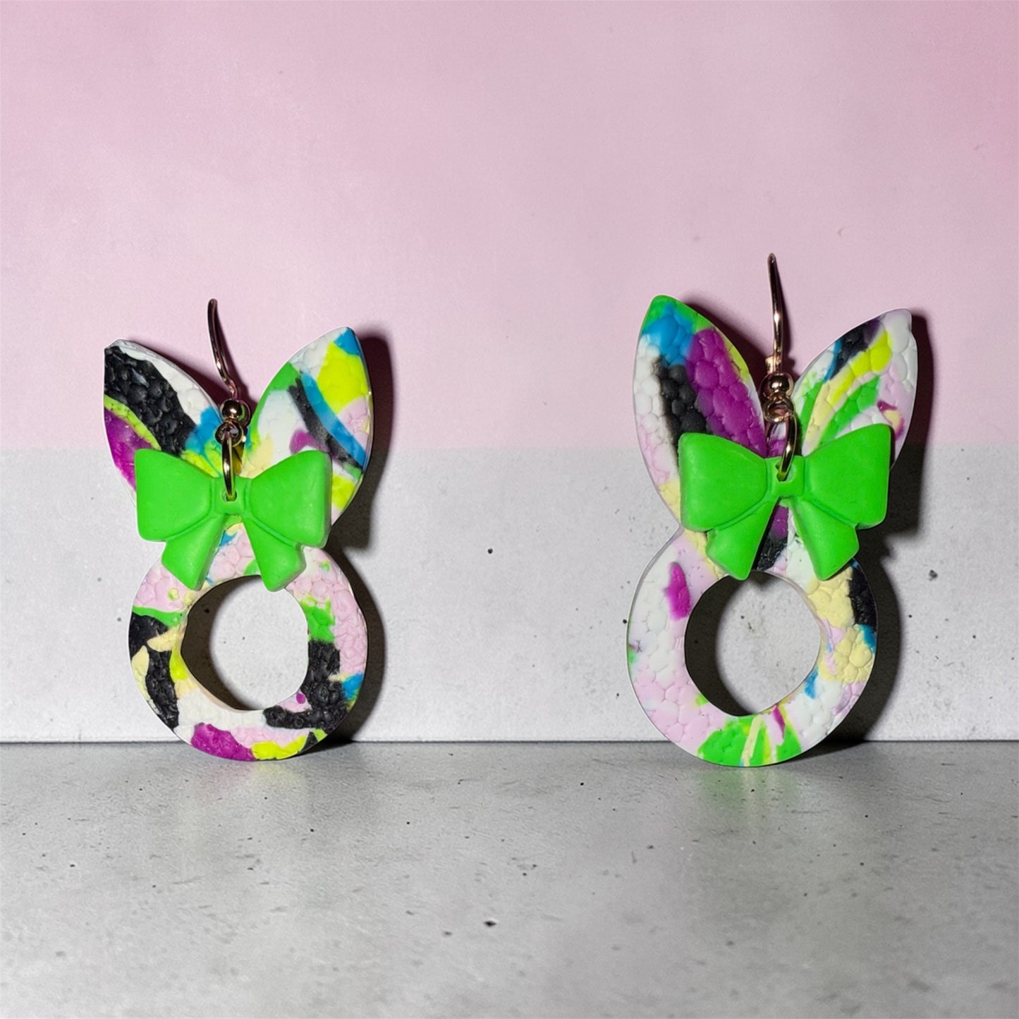Neon Splash Bunny Hoops