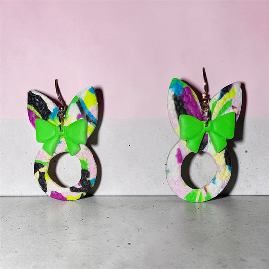 Neon Splash Bunny Hoops