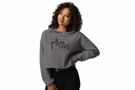 Good Vibes Only Crop Hoodie (B)