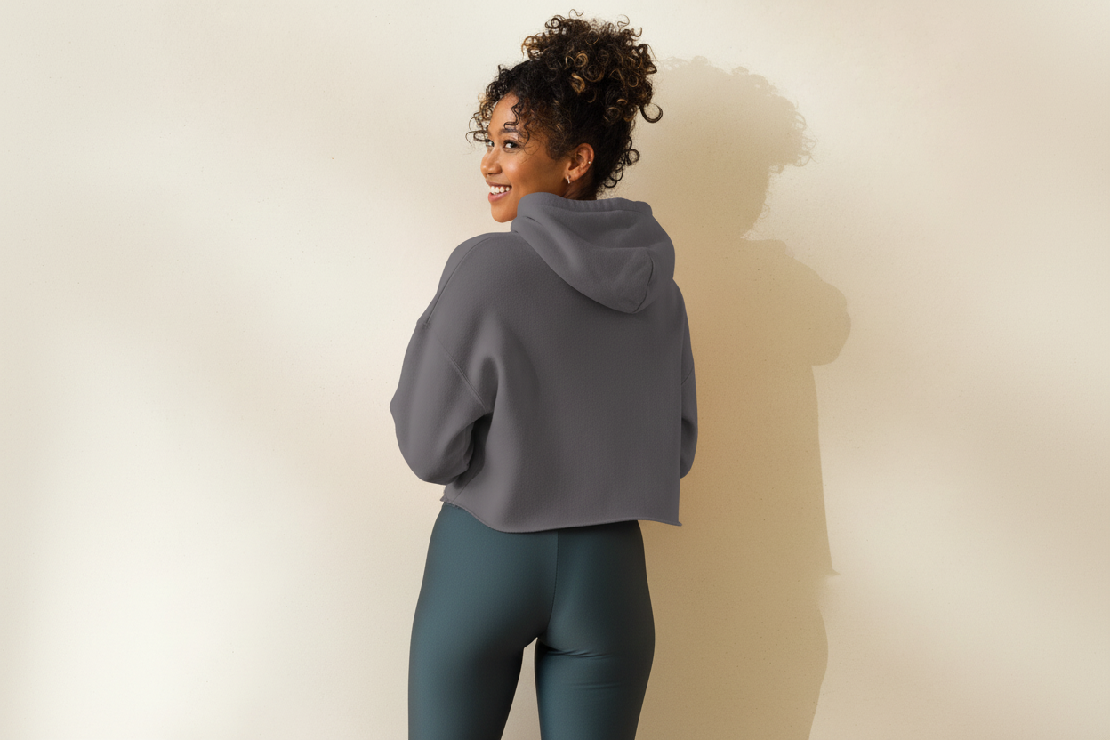 Good Vibes Only Crop Hoodie (W)
